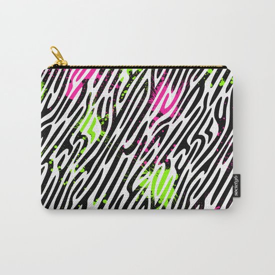 Wild Zebra Print Carry-All Pouch