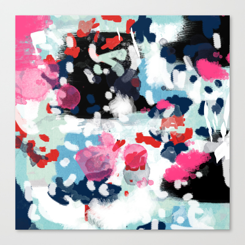 Paige Abstract Painting Hipster Home Decor Trendy Color Palette