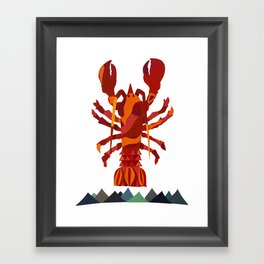 Paint Swatch Lobster Framed Art Print