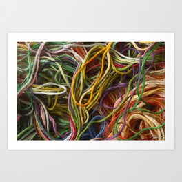 Embroidery Thread Art Print