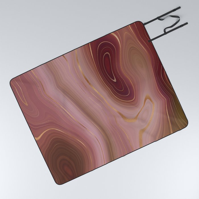 Earth Agate Texture 11 Picnic Blanket