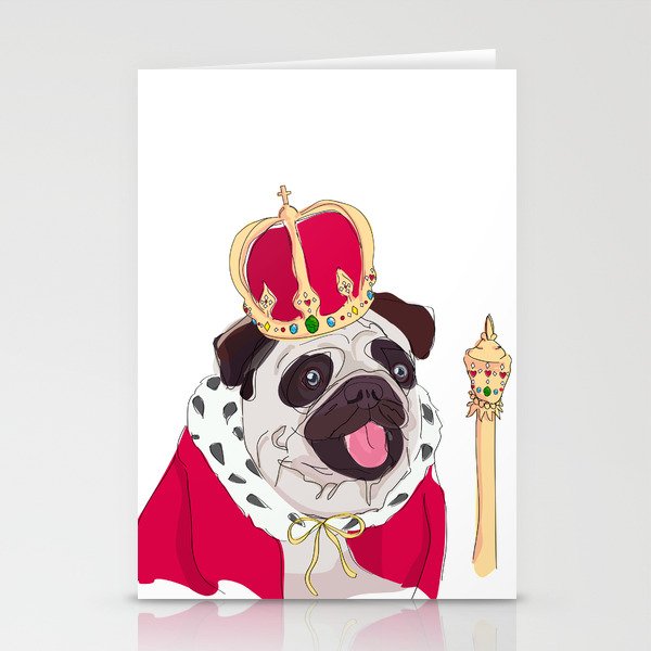 The Royal Pug Stationery Cards