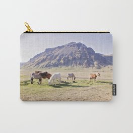 Colorful Horse Photograph Carry-All Pouch | Animalart, Icelandichorses, Pastelpicture, Pastelphotograph, Animal, Horses, Iceland, Color, Travelphotograph, Photo 