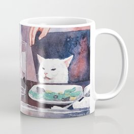 Woman Yelling at Cat Coffee Mug