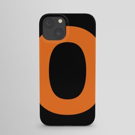 Letter O (Orange & Black) iPhone Case