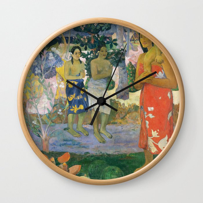 Hail Mary (Ia orana Maria) by Paul Gauguin Wall Clock
