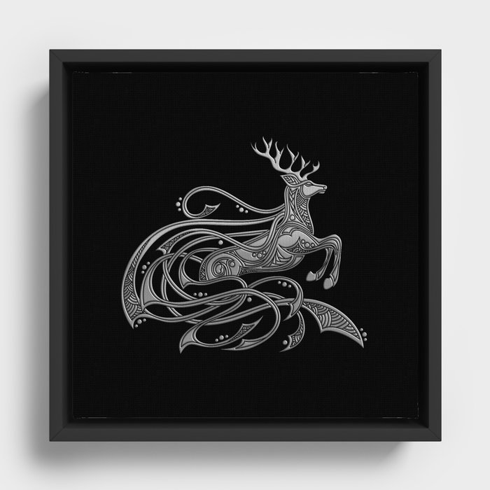 Nordic Stag Framed Canvas