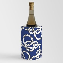 Blue Nautical Knots Print Wine Chiller