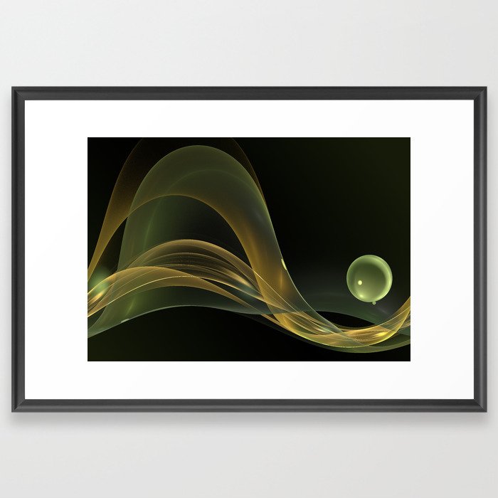 Green Wave Framed Art Print