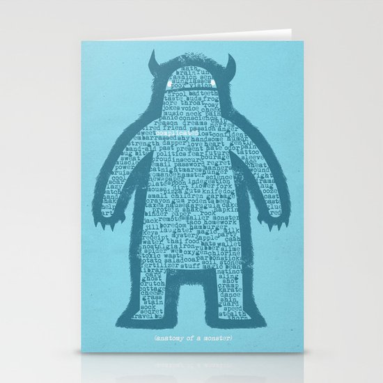Anatomy of a Monster Stationery Cards