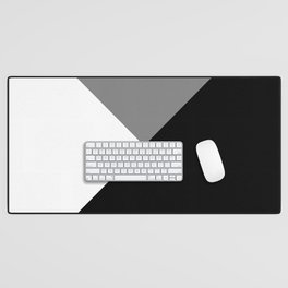 Black and White Angles Desk Mat