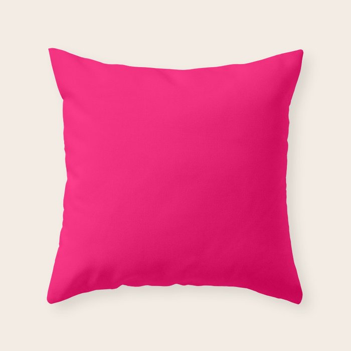 Hot Pink Color Throw Pillow By Nicnak85 Society6