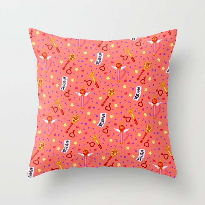 Sailor Mars Pattern / Sailor Moon Throw Pillow
