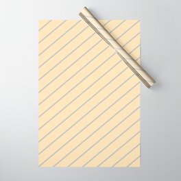[ Thumbnail: Beige and Grey Colored Lines Pattern Wrapping Paper ]