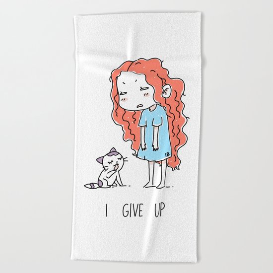 I Give Up Beach Towel
