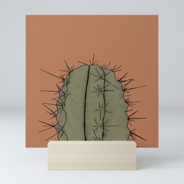 cactus on terra cotta Mini Art Print