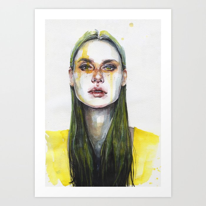 Discover the motif YELLOW LEMONGRASS by Agnes Cecile as a print at TOPPOSTER