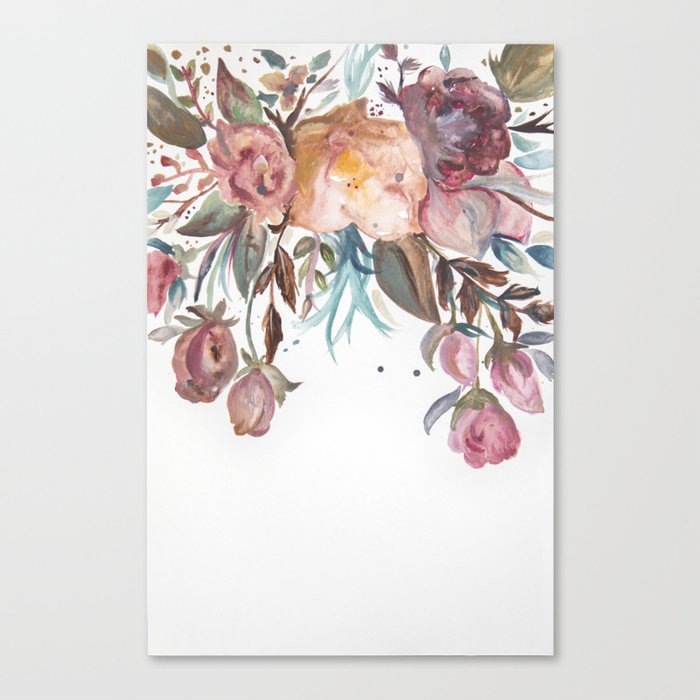 Floral Watercolor #1 Canvas Print
