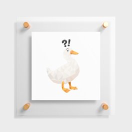 Origami Bewildered Duck Floating Acrylic Print
