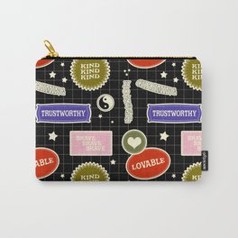 Words of Affirmation 4.0 Carry-All Pouch | Motivation, Cute, Plaid, Stars, Yin Yang, Graphicdesign, Shapes, Pop Art, Curated, Check 