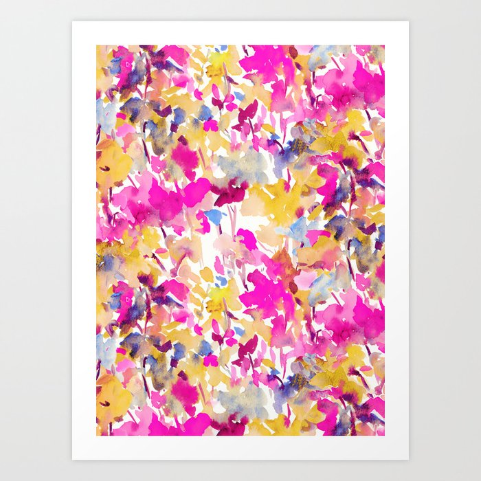 Local Color Yellow Pink Art Print