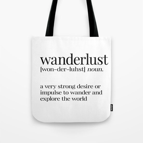 Wanderlust Definition Tote Bag