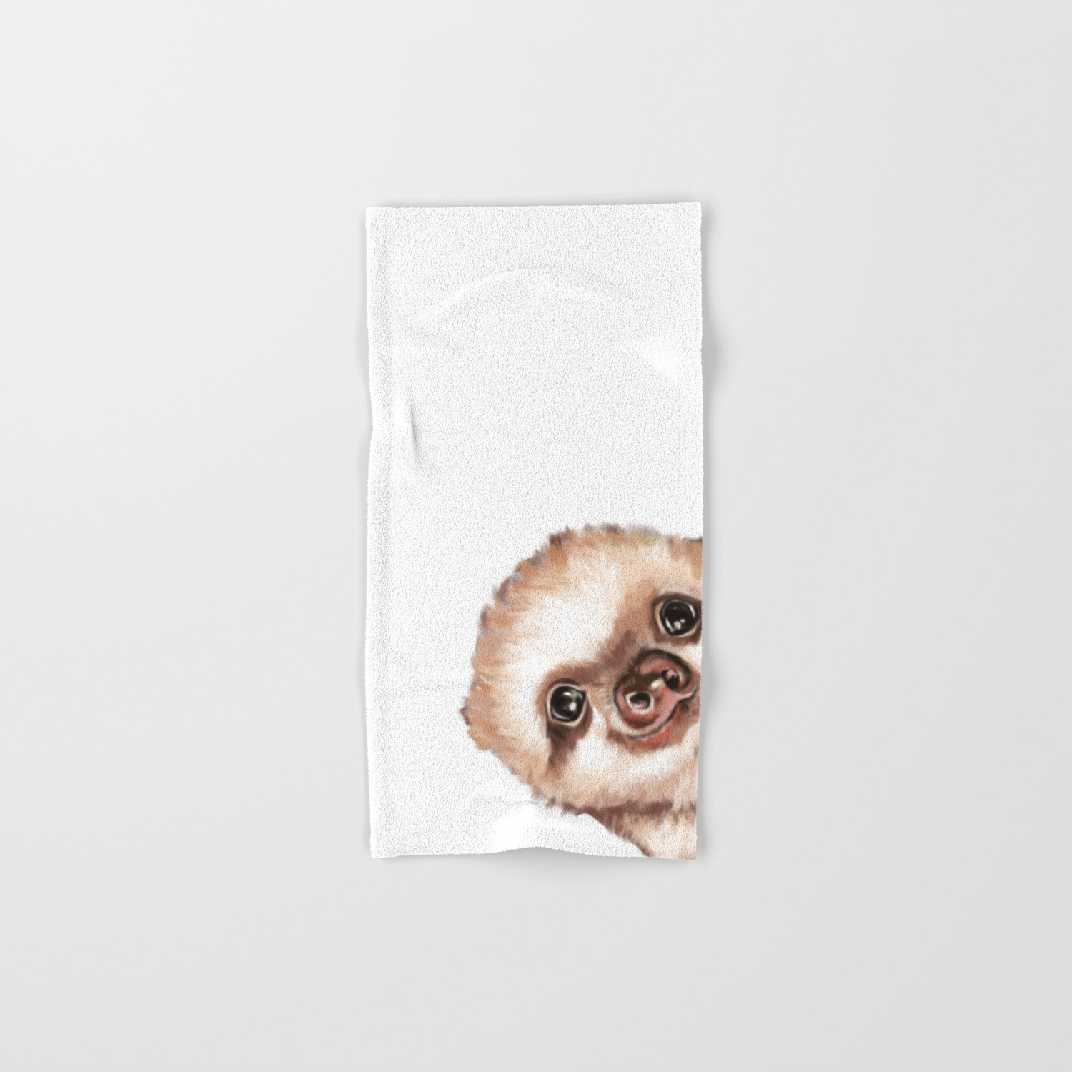 Sneaky Baby Sloth Hand Bath Towel By Big Nose Work Society6