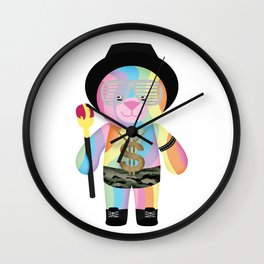 Royal Hippie Rainbow Bondage Bear Full Wall Clock