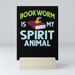 Reader Book Reading Bookworm Librarian Mini Art Print