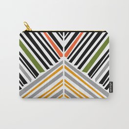 Colorful Stripes With Blue Carry-All Pouch