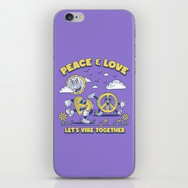 Peace & Love - Let's Vibe Together iPhone Skin