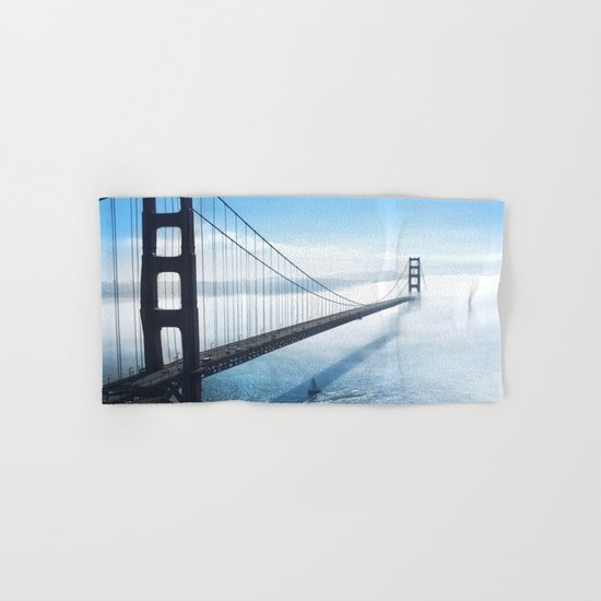 golden gate bridge river Hand & Bath Towel
