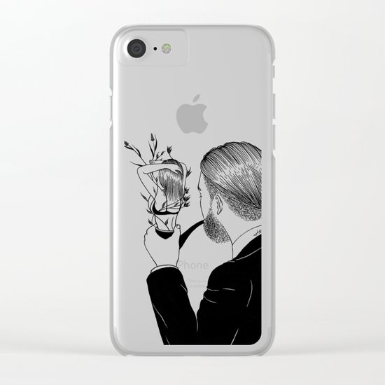 Man In Love Clear iPhone Case