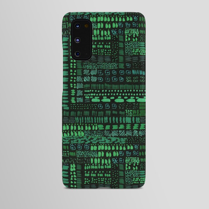 emerald green ink marks hand-drawn collection Android Case