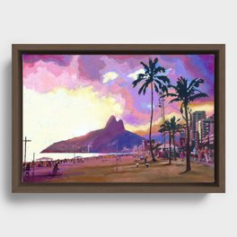 Por do Sol Framed Canvas