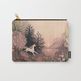 Blooming Forest Carry-All Pouch | Warm, Enchanted, Painting, Whimsical, Pastels, Cute, Trees, Forest, North, Flowers 