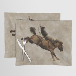 Western-style Bucking Bronco Cowboy Placemat