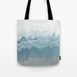 Blue Geode Abstract Tote Bag