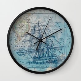 Clipper Ship Wall Clock