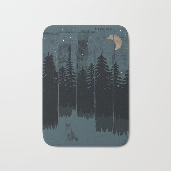 A Fox in the Wild Night... Bath Mat