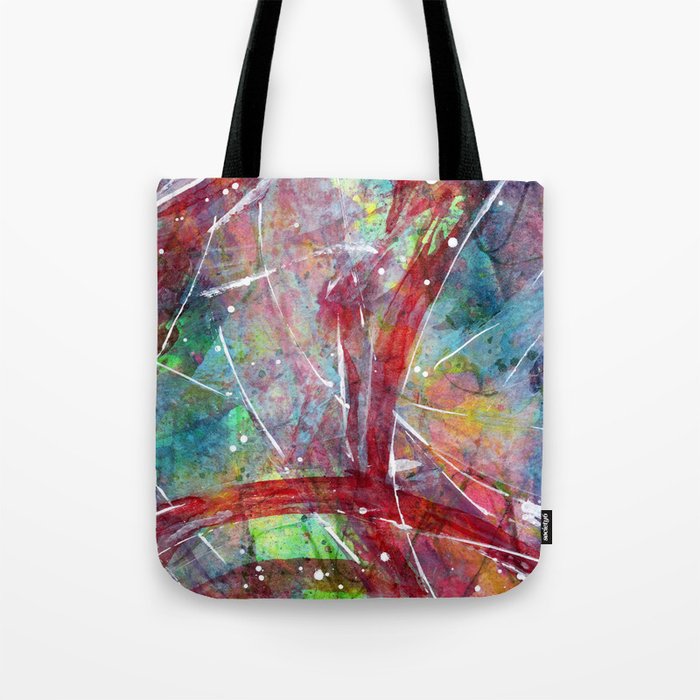 Abstract Red Tote Bag
