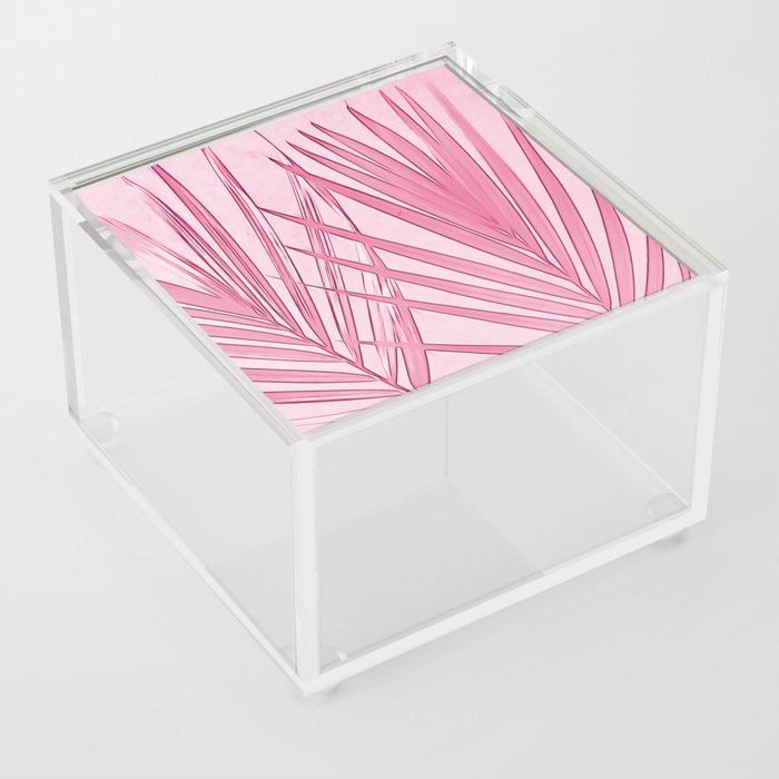 Pink Palms Acrylic Box
