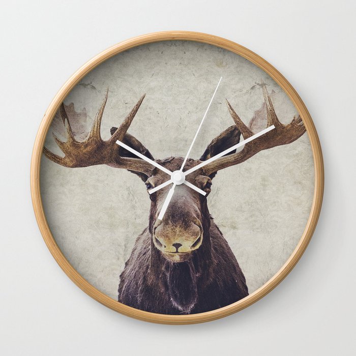 Moose Wall Clock By Retrolovephotography Society6