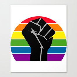 LGBT & BLM Pride Fist Canvas Print
