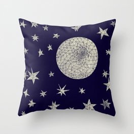 Moon and Stars Throw Pillow