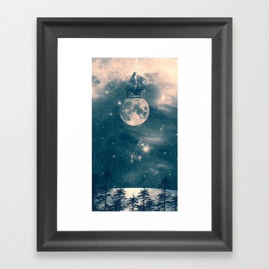 One Day I Fell from My Moon Cottage... Framed Art Print