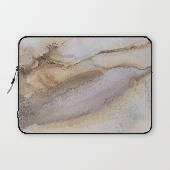 Abstract Watercolor Art In Earth Tones Laptop Sleeve