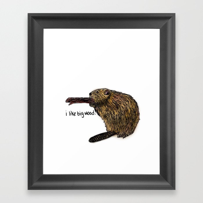 Bad Beaver Framed Art Print