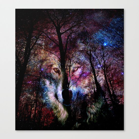wolf in the forest Canvas Print
