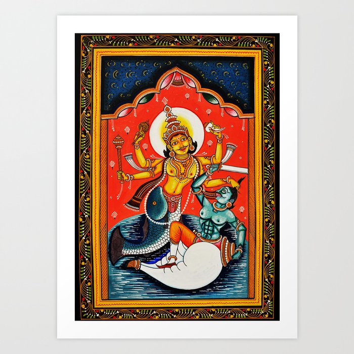 Hindu Durga 7 Art Print